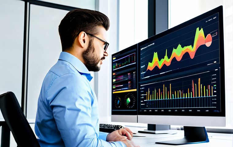 Data Visualization Dashboard**
"A professional data analyst working at a modern office, reviewing an interactive dashboard on a large monitor, displaying colorful charts and graphs, fully clothed, appropriate attire, safe for work, perfect anatomy, natural proportions, professional photography, bright lighting, demonstrating data insights."
**