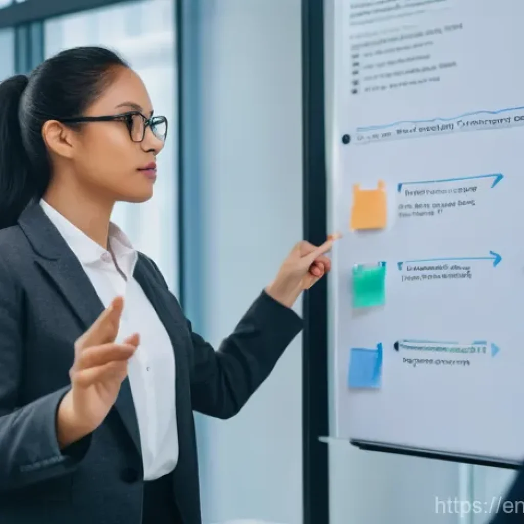 비즈니스 애널리스트 실무 테스트 - **Prompt: "A professional Business Analyst, a woman in her late 20s of diverse ethnicity with neatly...