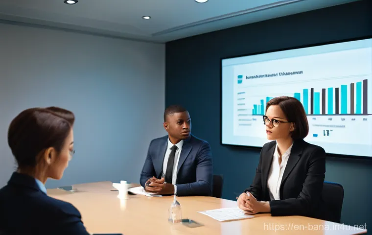 비즈니스 애널리스트 실무 테스트 - **Prompt: "A focused Business Analyst, a male in his early 30s with short, well-groomed hair, wearin...