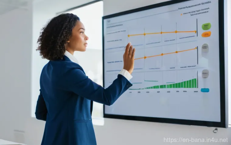 비즈니스 애널리스트 연봉 협상 전략 - Image Prompt 1: The Confident Business Analyst Assessing Worth**