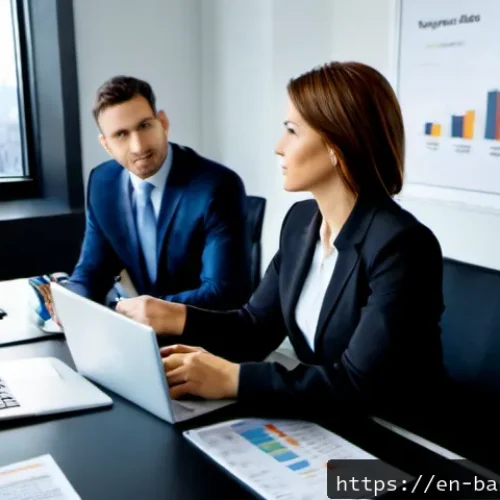 비즈니스 애널리스트 연봉협상 전략 - Photorealistic corporate salary negotiation scene in a modern New York office, confident business an...